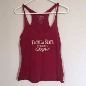 💛❤️FSU 💛❤️ Women’s skinny strap racer back tank!